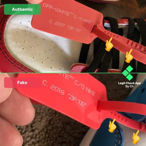 off white nike zip tie real vs fake